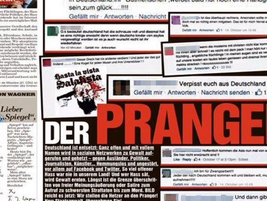Der "Pranger der Schande". (Bilder und Namen nachträglich unkenntlich gemacht) Der "Pranger der Schande". (Bilder und Namen nachträglich unkenntlich gemacht)