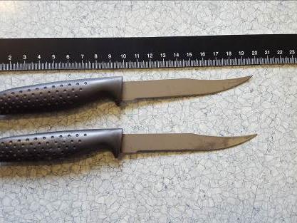 Diese beiden Messer wurden beim Verdächtigen sichergestellt.