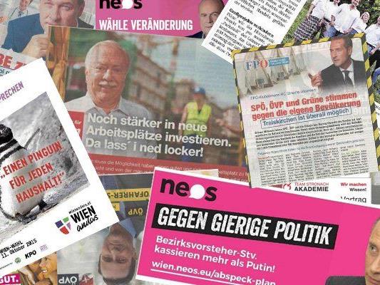 Hohe Werbeausgaben für politische Inserate und Wahlwerbung in Wien.