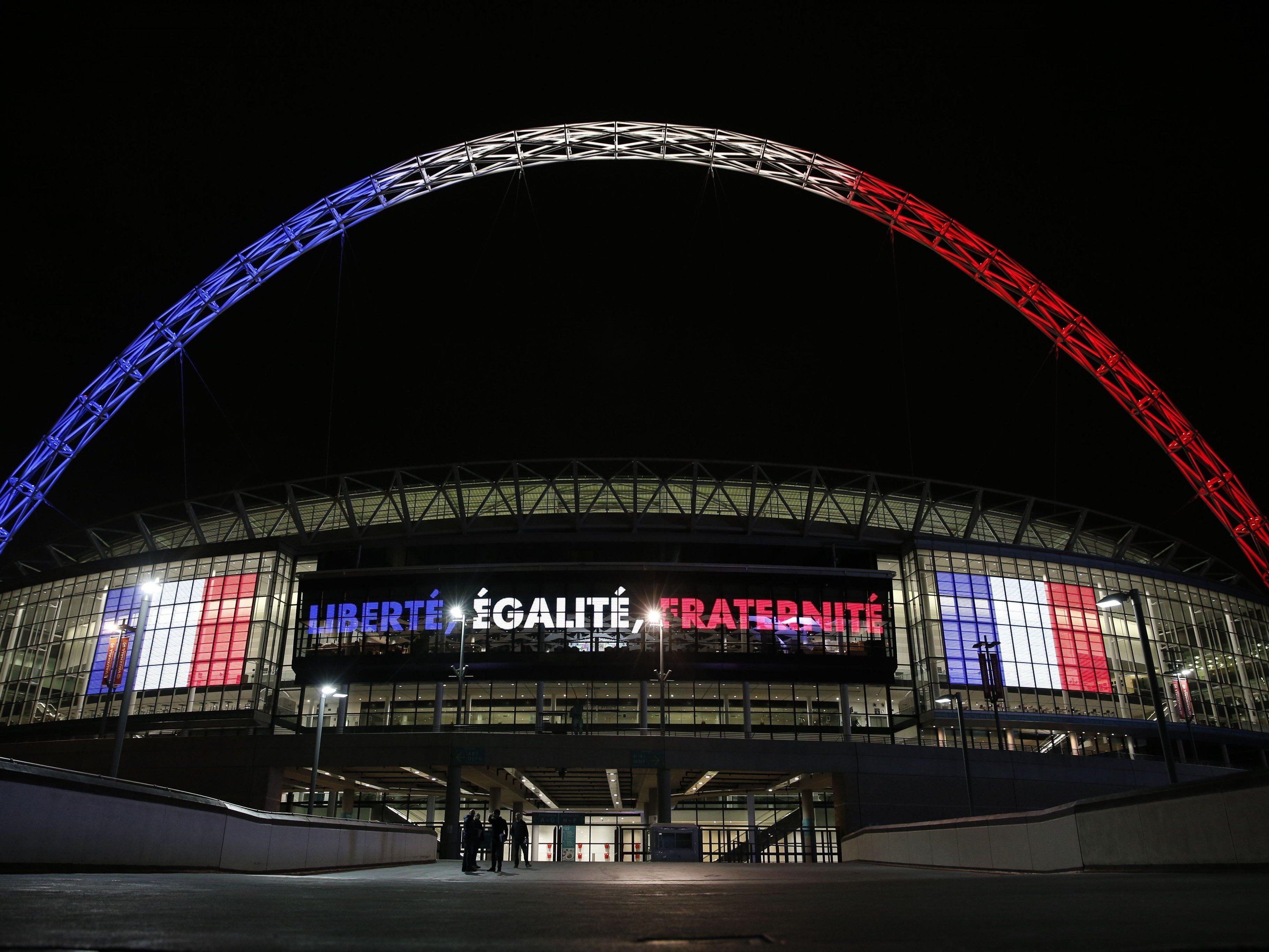Im Wembley-Stadion trifft England auf Frankreich.