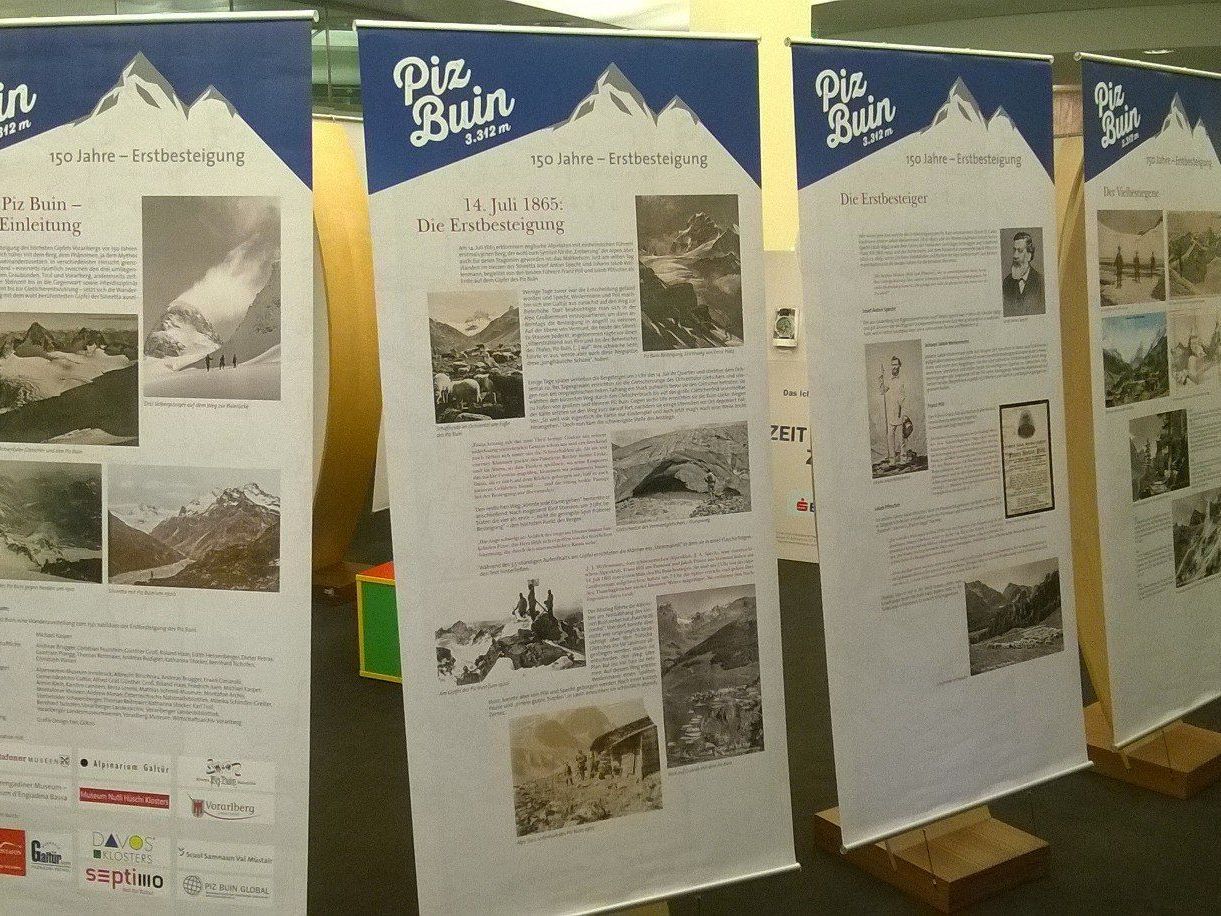 Die Wanderausstellung "150 Jahre Piz Buin" ist bis Ende November in Götzis zu sehen Die Wanderausstellung "150 Jahre Piz Buin" ist bis Ende November in Götzis zu sehen