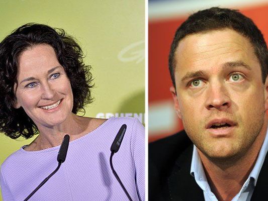 Während Glawischnig (Grüne) sich erfreut zeigte, war Gudenus (FPÖ) wenig begeistert von einmal mehr Rot-Grün Während Glawischnig (Grüne) sich erfreut zeigte, war Gudenus (FPÖ) wenig begeistert von einmal mehr Rot-Grün
