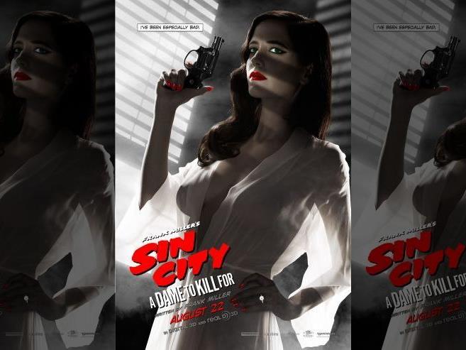Eva Green auf einem Plakat für Sin City 2.