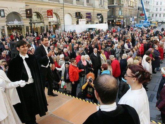 Faschingsbeginn am Graben. Faschingsbeginn am Graben.