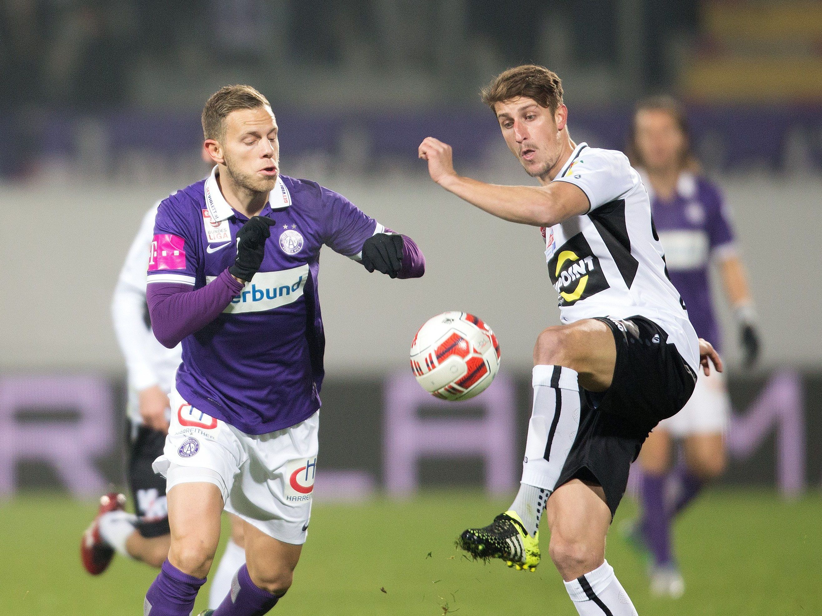 Die Austria schließt das Fußballjahr 2015 gegen Altach ab.