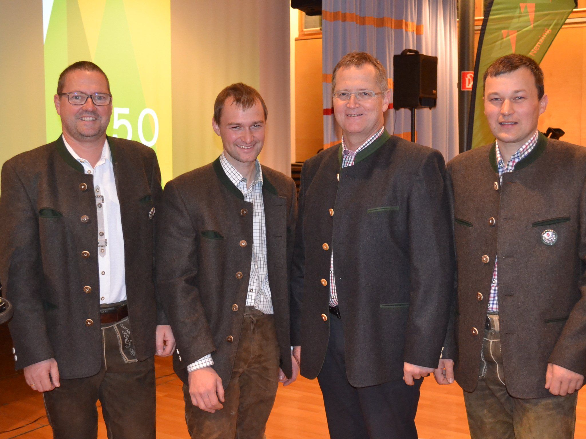 Die Referenten Siegbert Terzer, Manuel Nardin, Obmann Josef Latzer und Peter Tabernig. Die Referenten Siegbert Terzer, Manuel Nardin, Obmann Josef Latzer und Peter Tabernig.
