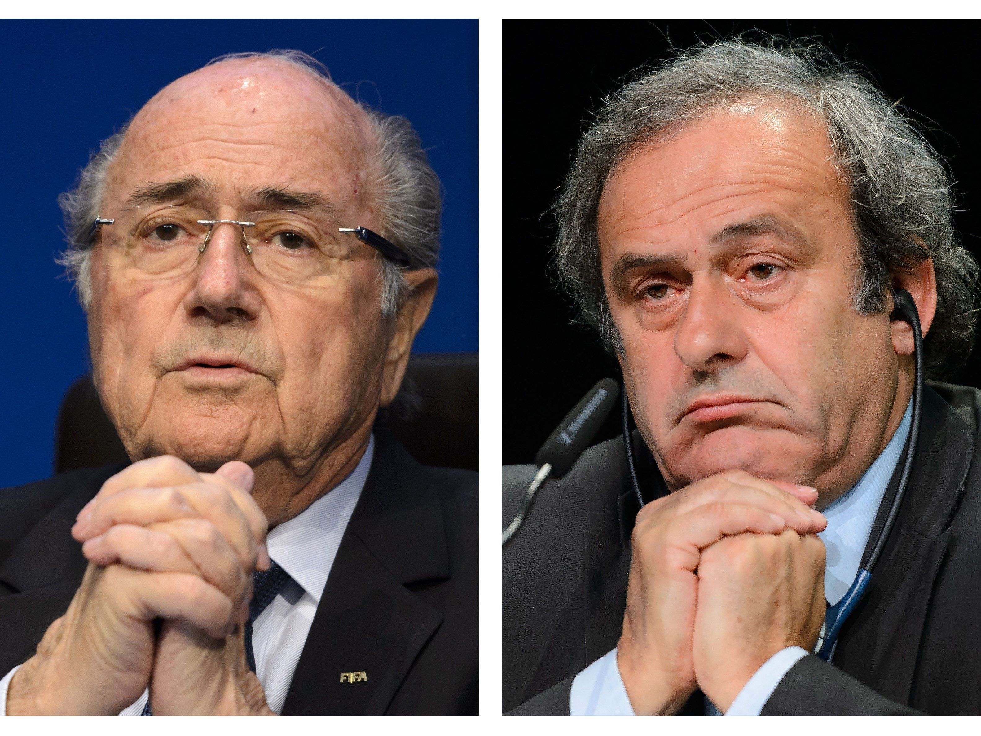 Hammer-Urteil der FIFA-Ethikkommission: Sepp Blatter und Michel Platini fassen acht Jahre Sperre aus. Hammer-Urteil der FIFA-Ethikkommission: Sepp Blatter und Michel Platini fassen acht Jahre Sperre aus.