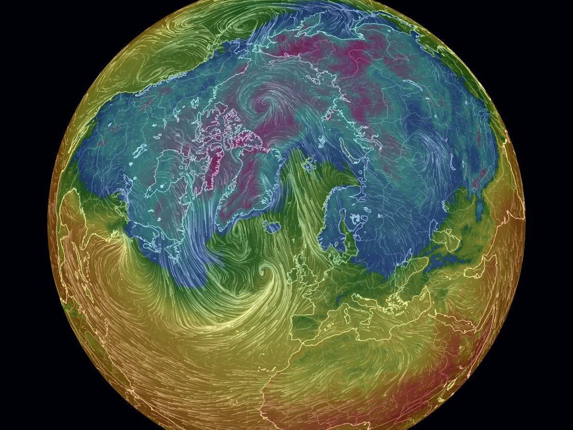 Ein Sturm im Nordatlantik sorgt am Nordpol für Temperaturen wie in Vorarlberg.
