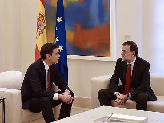 PSOE-Chef Sanchez mit PP-Führer Rajoy: Große Koalition angeboten