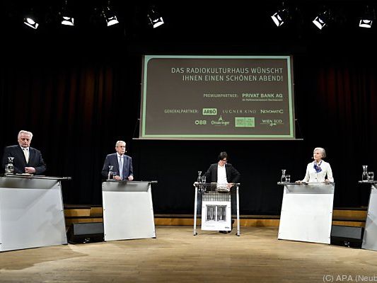 Hundstorfer, Van der Bellen, Griss und Khol diskutierten Hundstorfer, Van der Bellen, Griss und Khol diskutierten