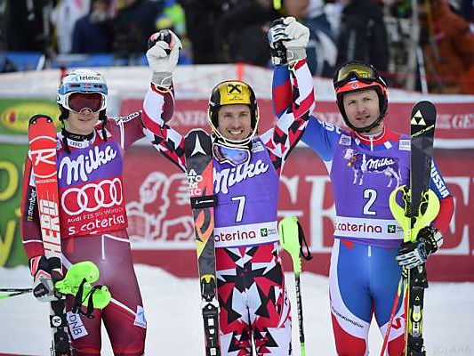 Slalom-Sieg für Hirscher vor Kristoffersen und Choroschilow Slalom-Sieg für Hirscher vor Kristoffersen und Choroschilow