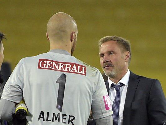 Almer mit Austria-Trainer Fink.