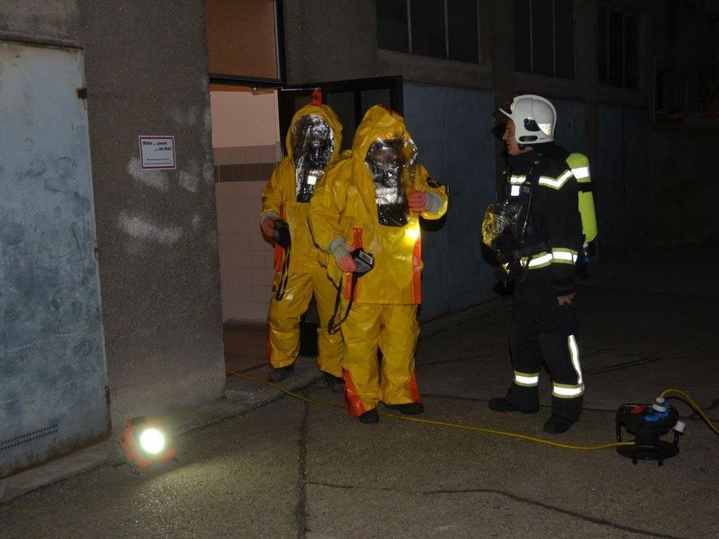 Beim Einsatz in der Rauscherstraße. Beim Einsatz in der Rauscherstraße.