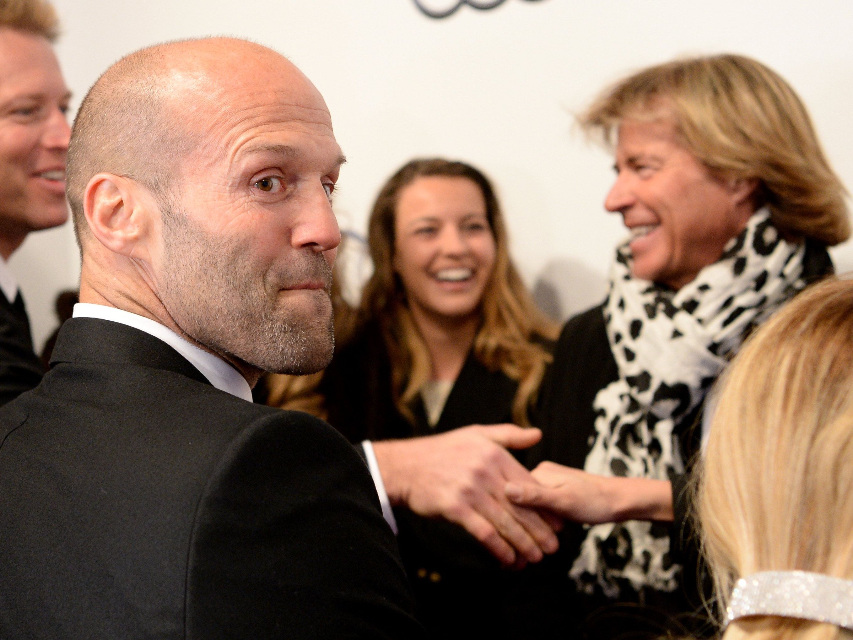 Schauspieler Jason Statham (l.) und Sänger Hansi Hinterseer.