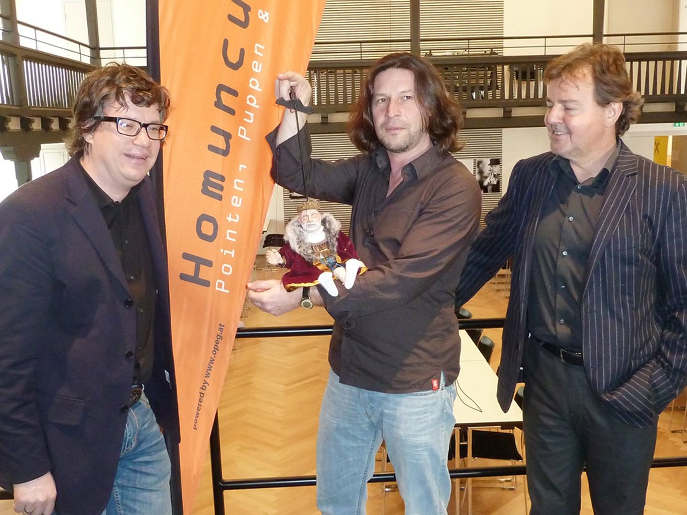 Homunculus-GF Dieter Heidegger, Intendant Pierre Schäfer und Präsident Günter Bucher (v.l.). Homunculus-GF Dieter Heidegger, Intendant Pierre Schäfer und Präsident Günter Bucher (v.l.).