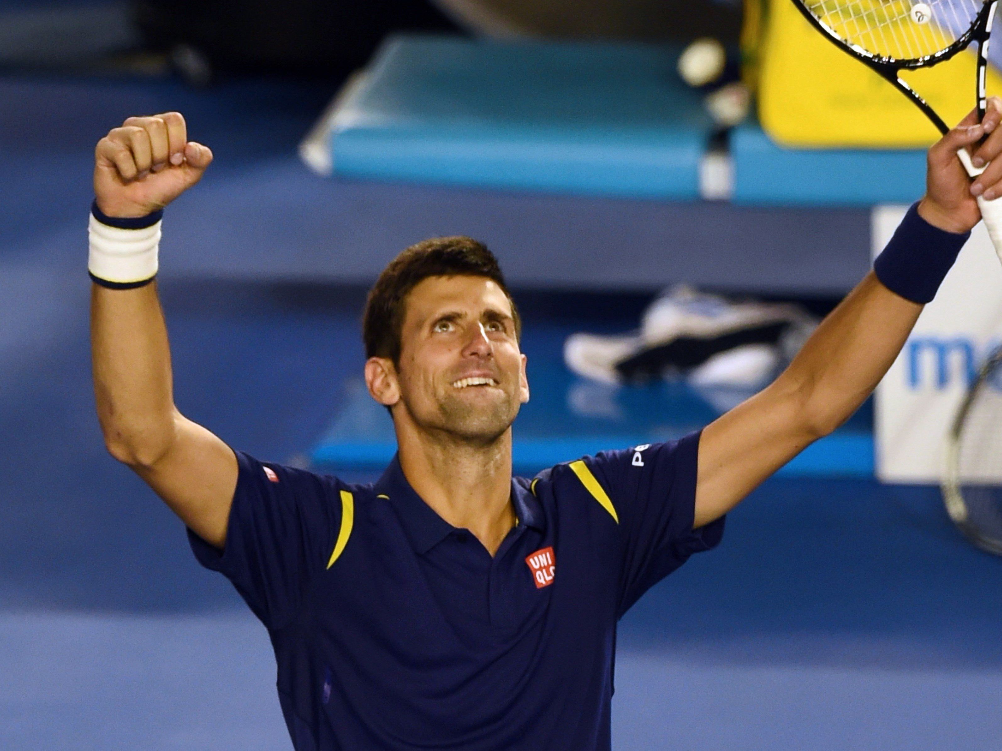 Novak Djokovic: Auch in Melbourne nicht zu schlagen. Novak Djokovic: Auch in Melbourne nicht zu schlagen.