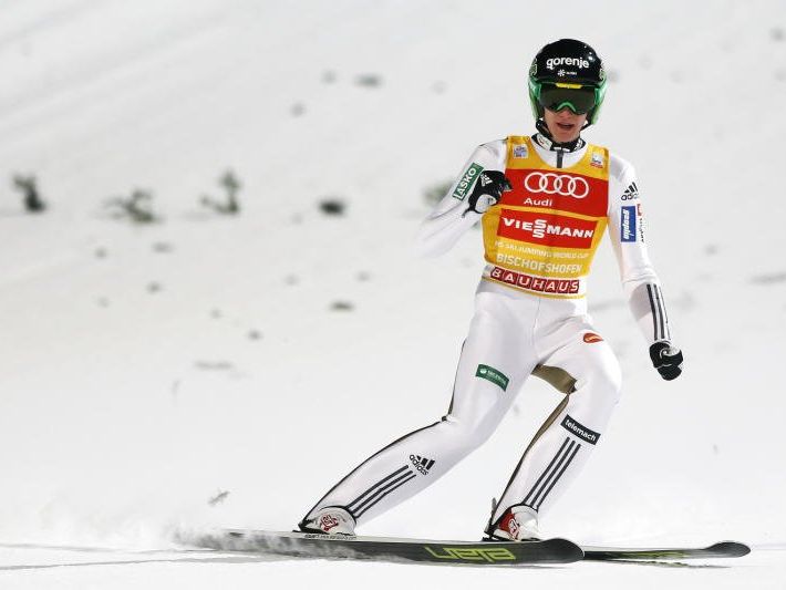 Peter Prevc als Triumphator Peter Prevc als Triumphator