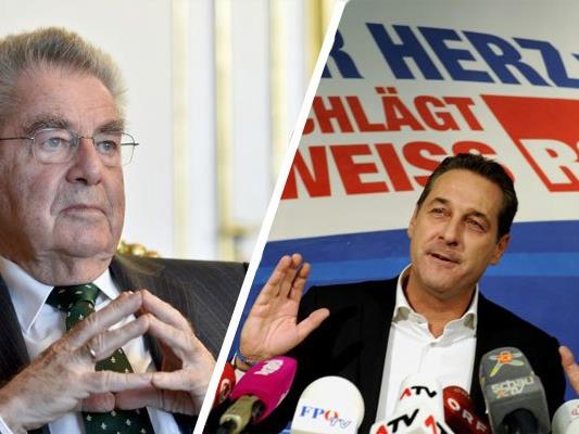 Bundespräsident Heinz Fischer ist nicht erfreut über H.C. Straches Aussage.