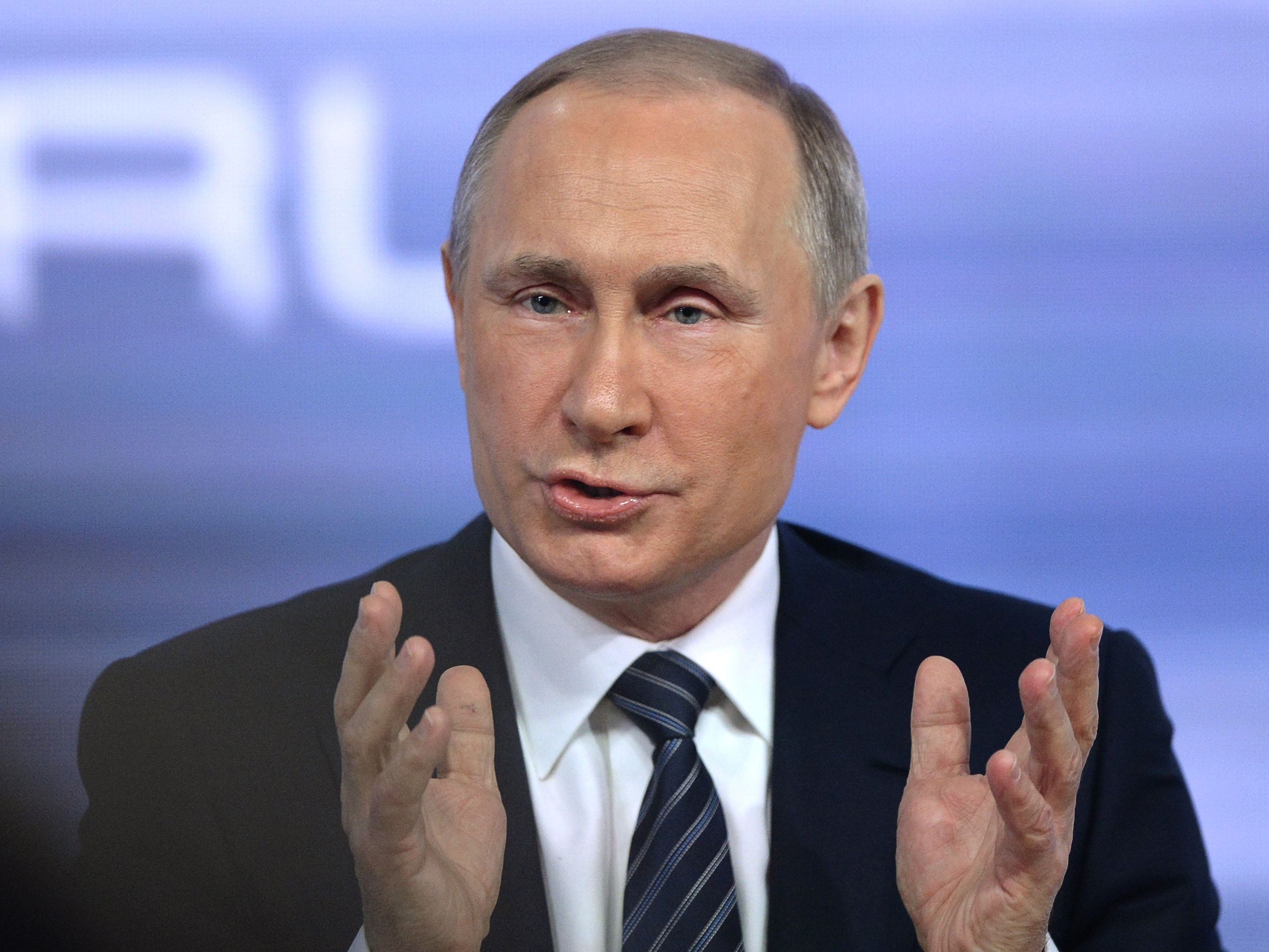 Kritik an seinem Vorgehen wies Putin zurück. Kritik an seinem Vorgehen wies Putin zurück.