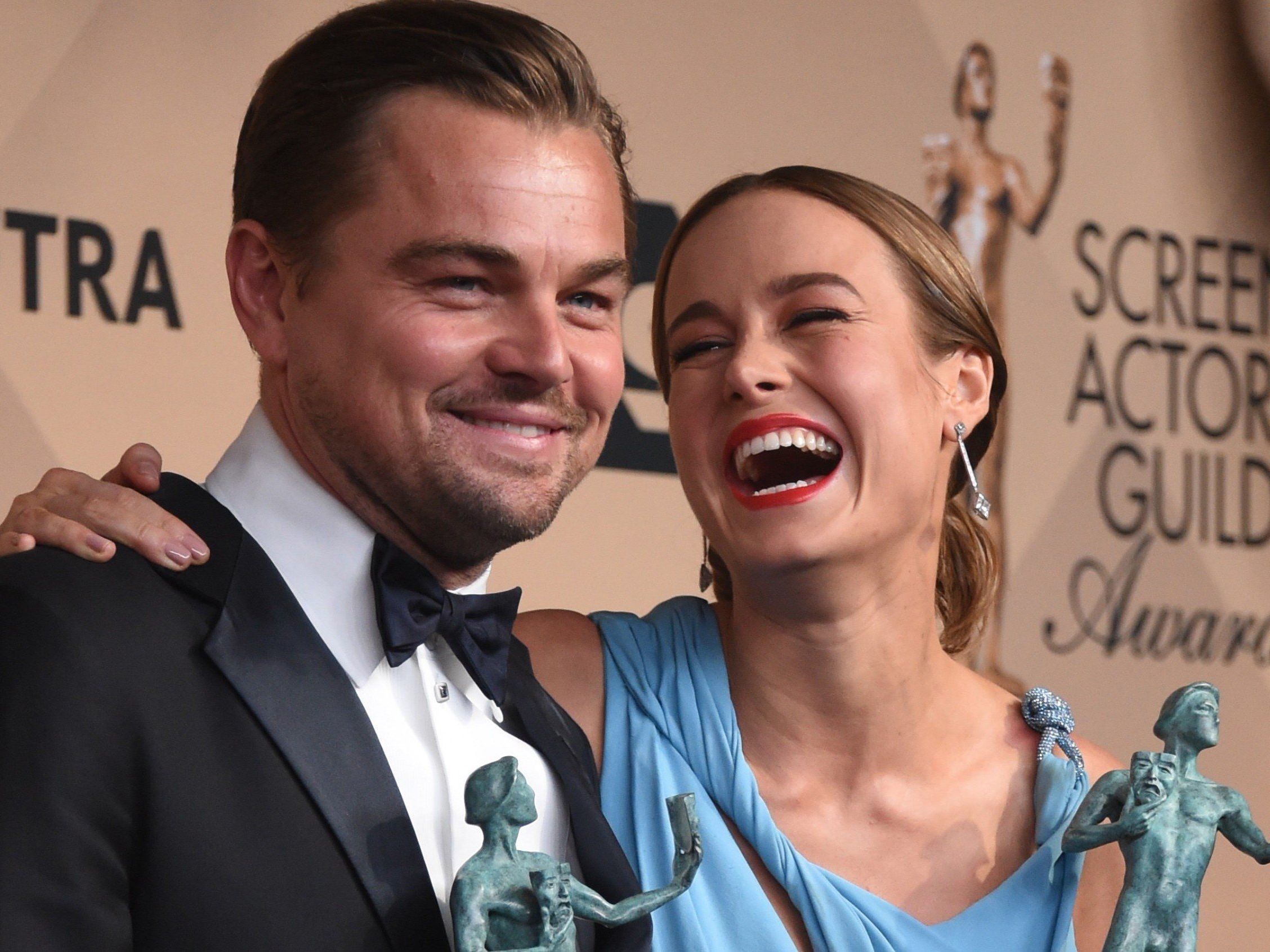 Leonardoe DiCaprio und Brie Larson gewannen bei den SAG-Awards. Leonardoe DiCaprio und Brie Larson gewannen bei den SAG-Awards.