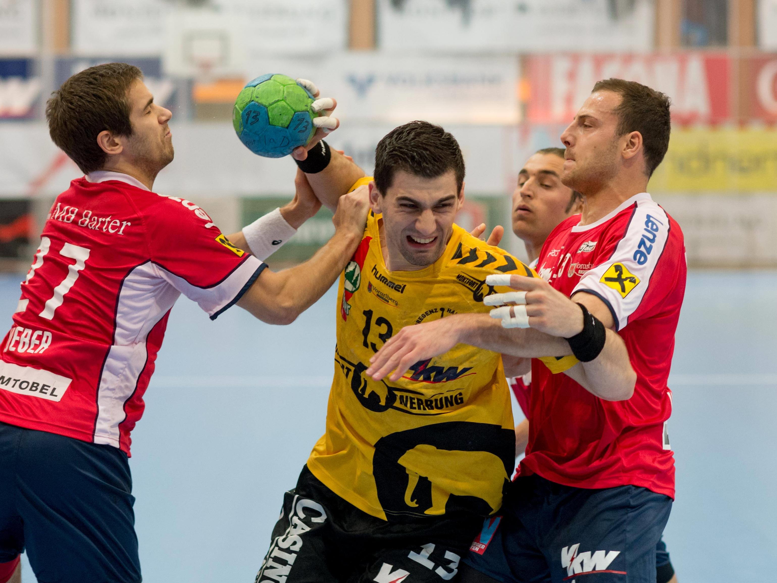 Ein echter Klassiker im Handball - Das Ländle-Derby zwischen Hard und Bregenz.