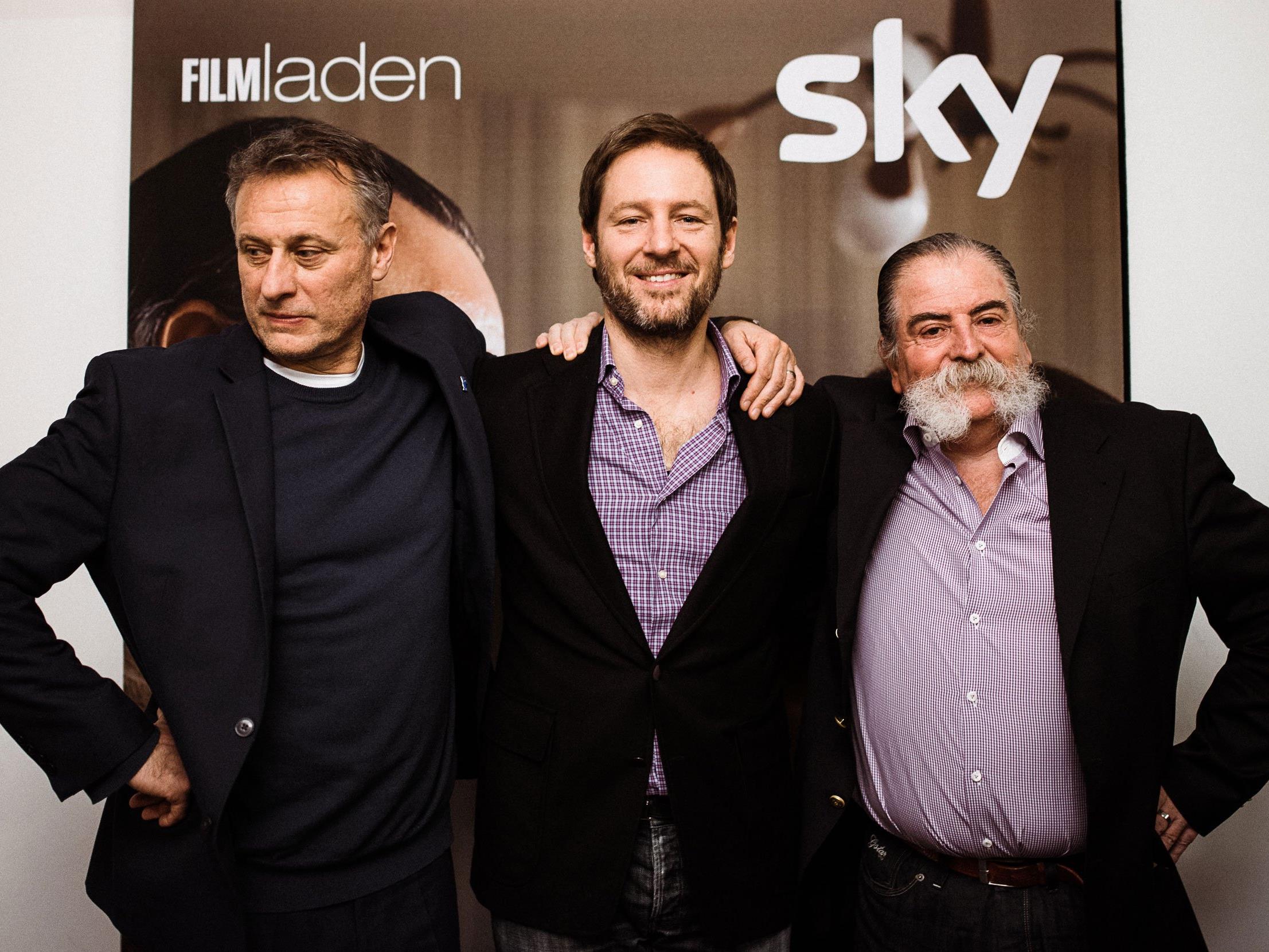 Nyqvist, Gallenberger und Zott bei der Sky Kinopremiere von "Colonia Dignidad".