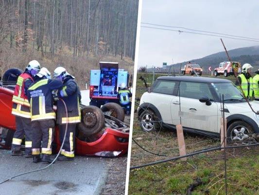 Zu mehreren Verkehrsunfällen kam es am Mittwoch im Bezirk Mödling und Baden.