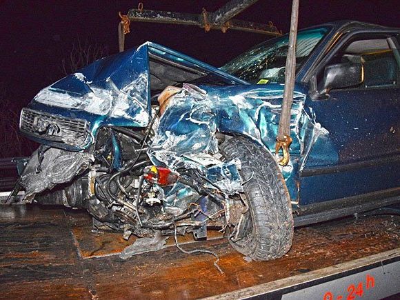 Der Unfallwagen auf der S4 Der Unfallwagen auf der S4