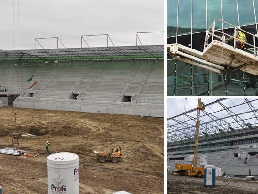 In Wien-Hütteldorf wird eifrig gebaut. In Wien-Hütteldorf wird eifrig gebaut.