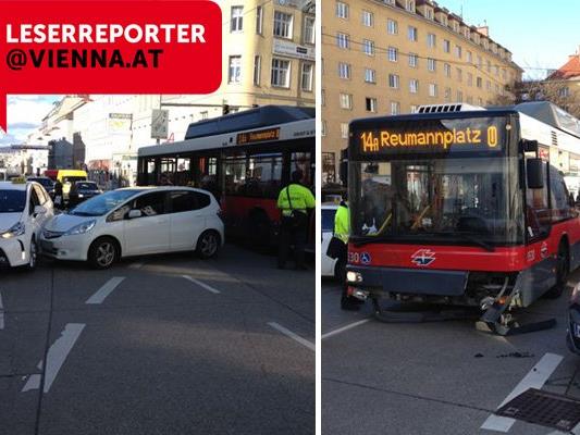 Verkehrsunfall in Wien-Margareten.
