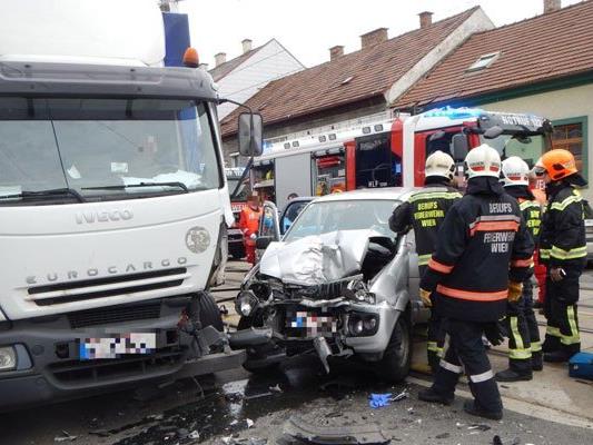 Schwerer Unfall in Donaustadt.