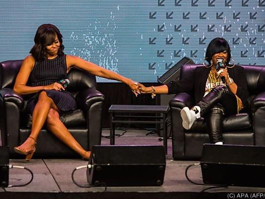 Michelle Obama mit Missy Elliott
