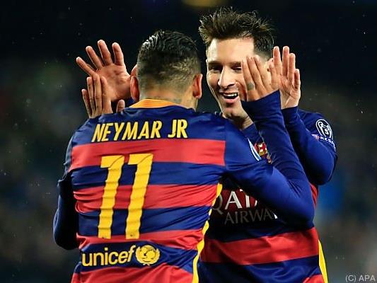 Neymar und Messi durften jubeln