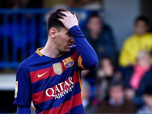 Zu scharf geschossen: Lionel Messi beim Spiel gegen Villareal