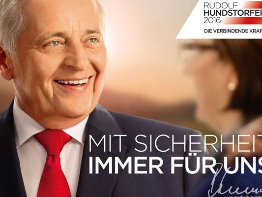 Rudolf Hundstorfer präsentierte seine Plakat-Kampagne zur BP-Wahl.