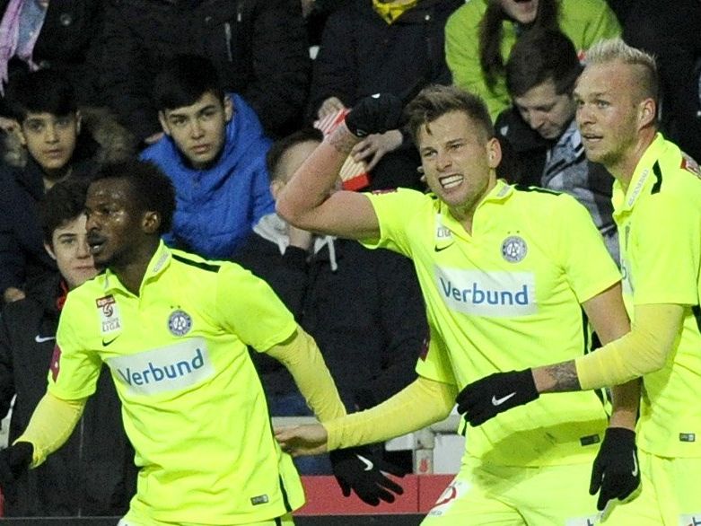 Die Austria hat nach vier Wochen in der Liga wieder Grund zu feiern. Die Austria hat nach vier Wochen in der Liga wieder Grund zu feiern.