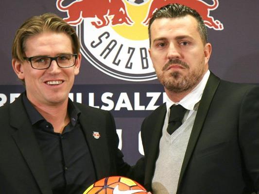 Sportdirektor Christoph Freund und Salzburg-Trainer Óscar García.