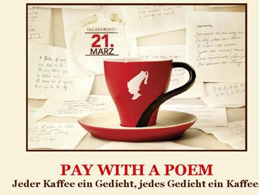 Den Kaffee mit Gedichten bezahlen