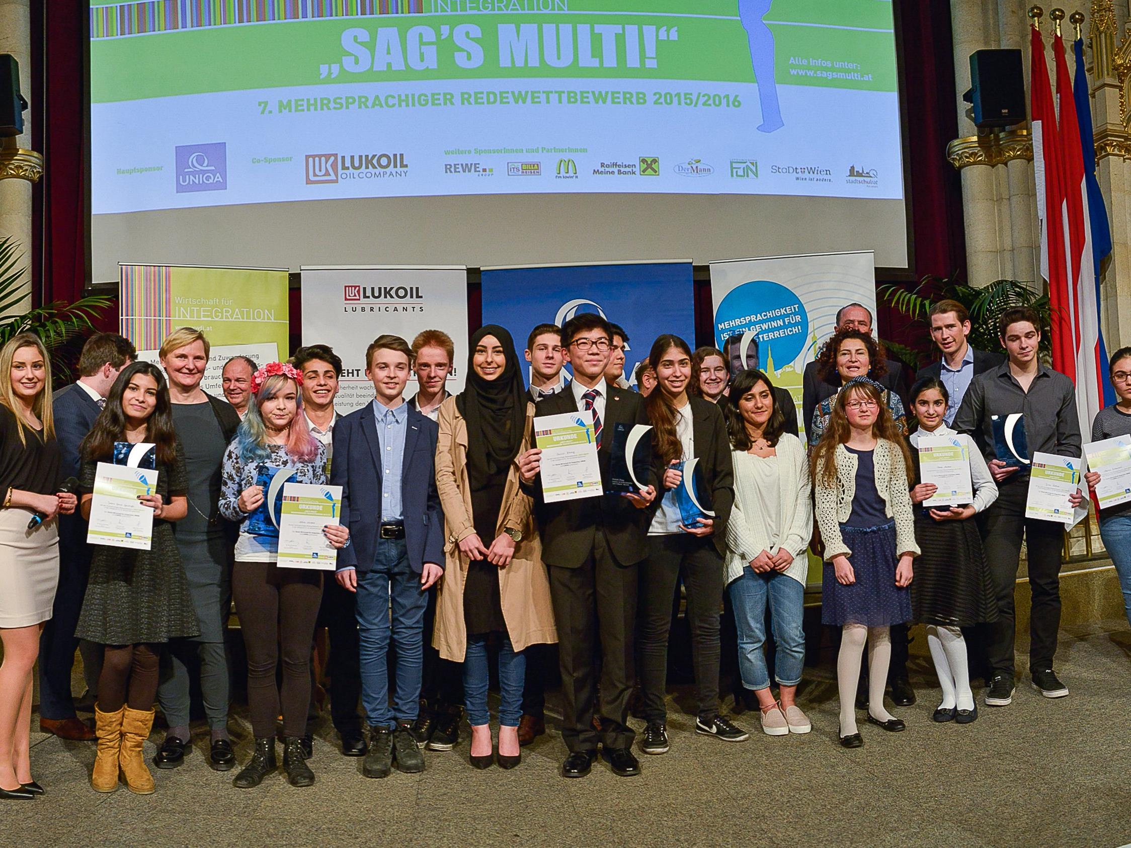 Die Gewinner des "SAG’S MULTI!"-Wettbewerbs 2016.