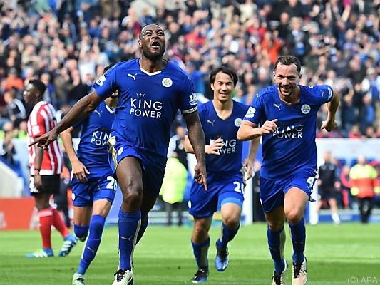 Wes Morgan erzielte nach Fuchs-Flanke das Tor des Tages Wes Morgan erzielte nach Fuchs-Flanke das Tor des Tages