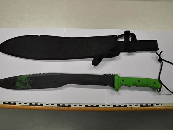 Diese Machete wurde sichergestellt Diese Machete wurde sichergestellt