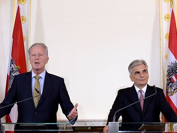 VK Reinhold Mitterlehner (l.) und BK Werner Faymann