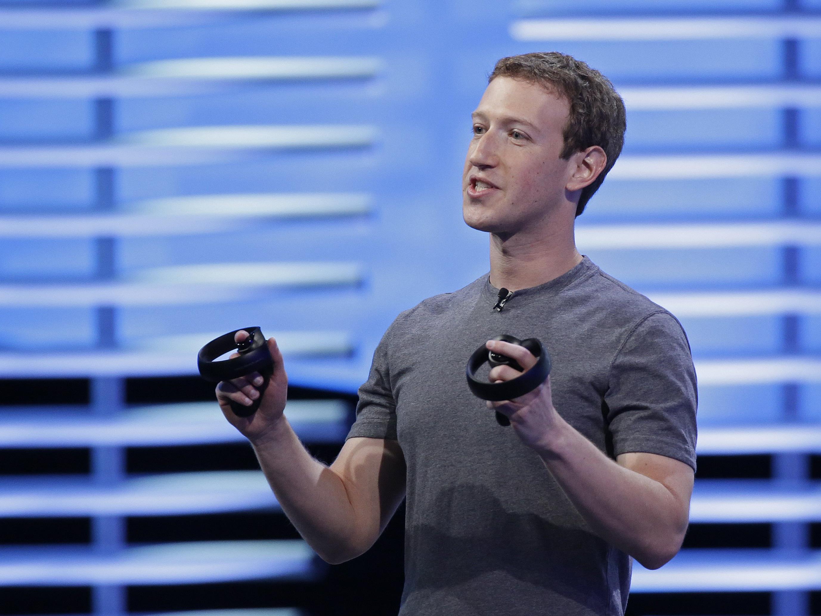 Mark Zuckerburg präsentier auf der Keynote in San Francisco die Zukunft von Facebook.