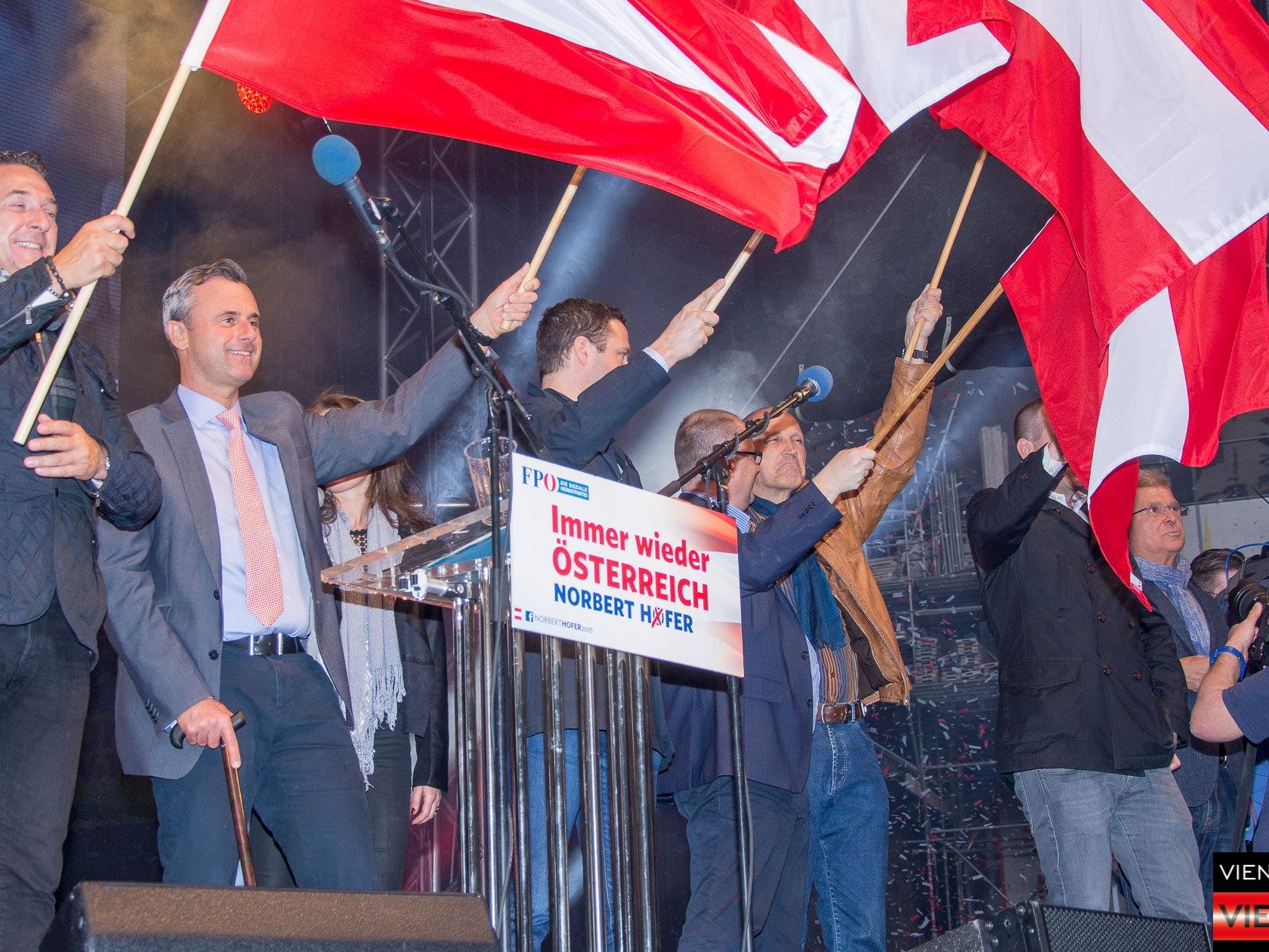 Der Wahlkampf-Abschluss der FPÖ erfolgte in erwartet traditioneller Manier.