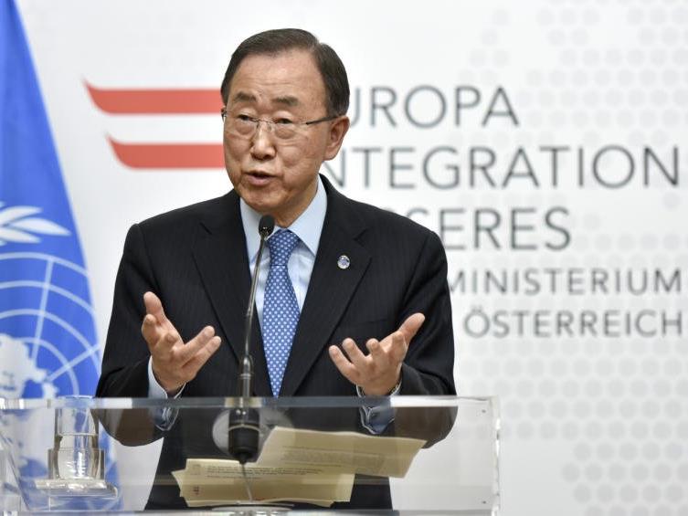 UNO-Generalsekretär Ban Ki-moon am Dienstag in Wien.
