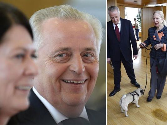 Hundstorfers Komitee, sowohl zwei- als auch vierbeinig, wurde präsentiert. Hundstorfers Komitee, sowohl zwei- als auch vierbeinig, wurde präsentiert.