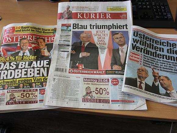Österreichische Tageszeitungen orteten Ohrfeige für Regierungsparteien