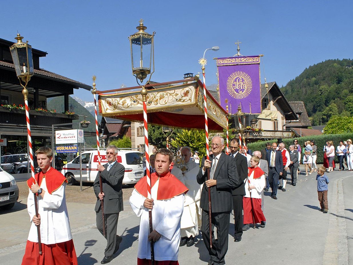 Fronleichnamsprozession in der Pfarrgemeinde Schruns, 2015