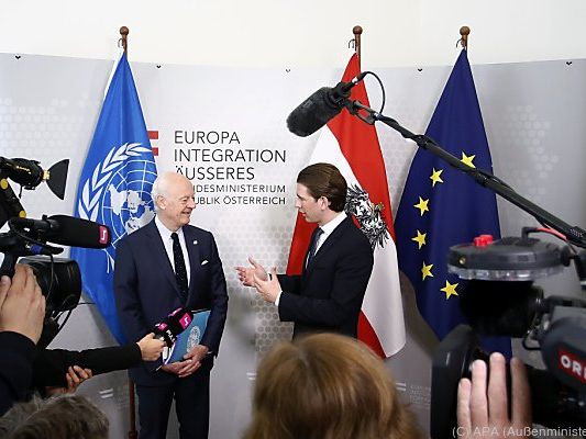 Außenminister Kurz traf sich mit De Mistura Außenminister Kurz traf sich mit De Mistura