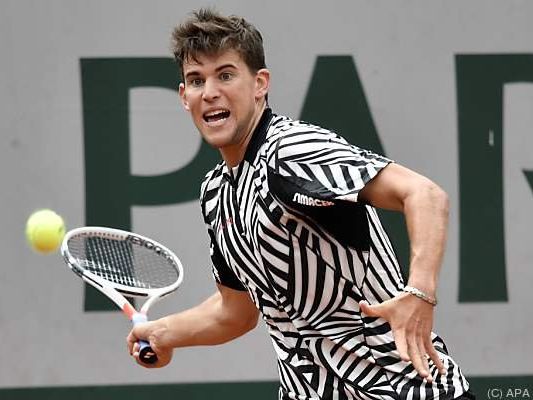 Dominic Thiem auch im Zebra-Look erfolgreich